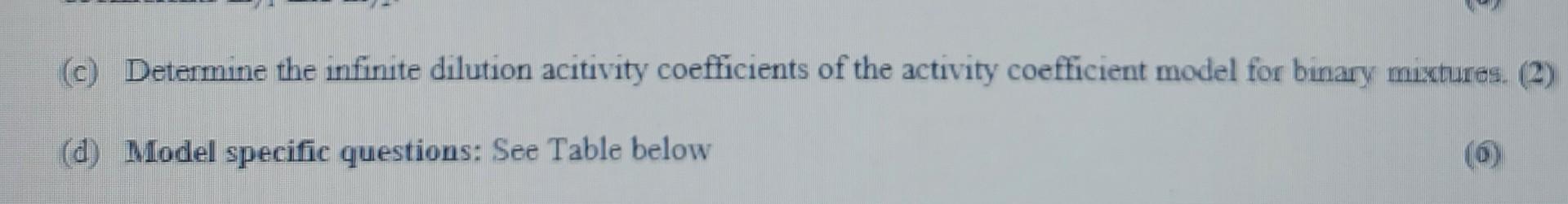 exist for excess Gibbs free energy models which feature two or fewer