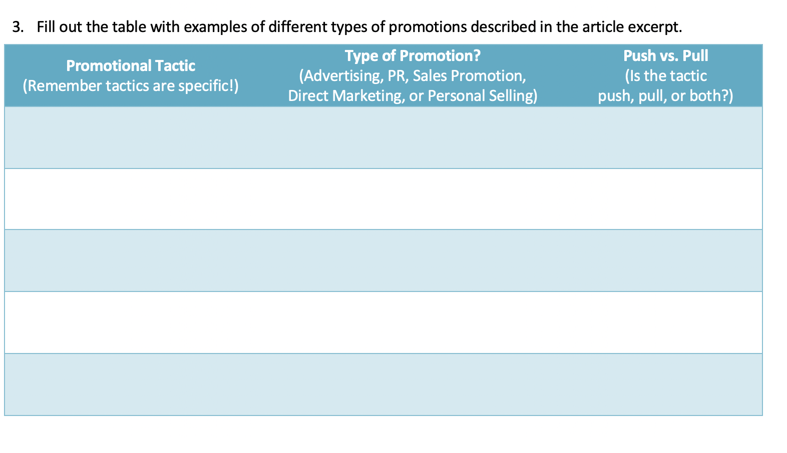 ) Promotion Wrap-up with (Rel) (fiham Instructions: Read the article excerpt and