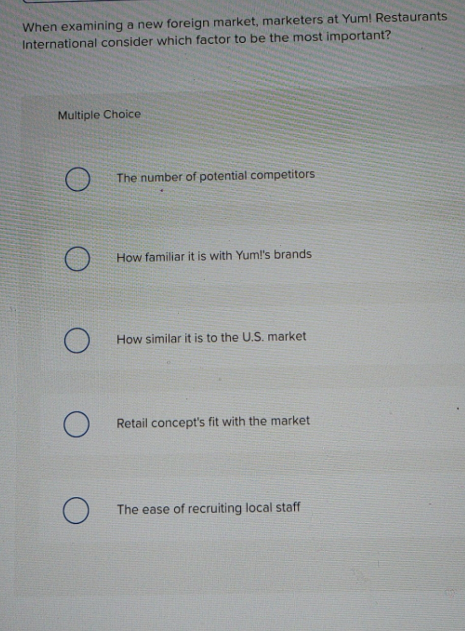 Business Management Class Chapter 2: Case Analysis Based on Yum! Brands and