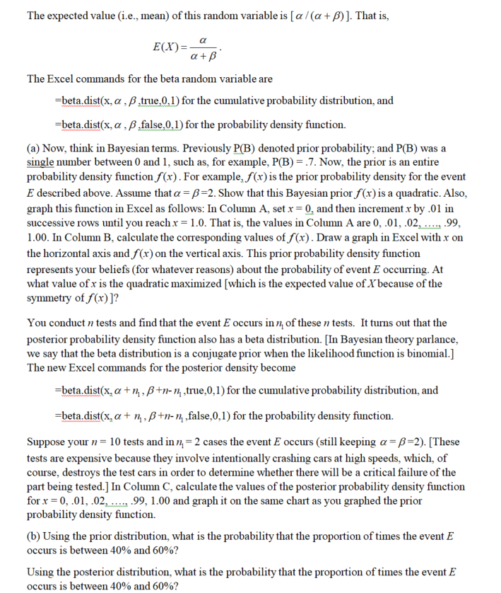 be a random variable that follows the beta distribution. This random variable