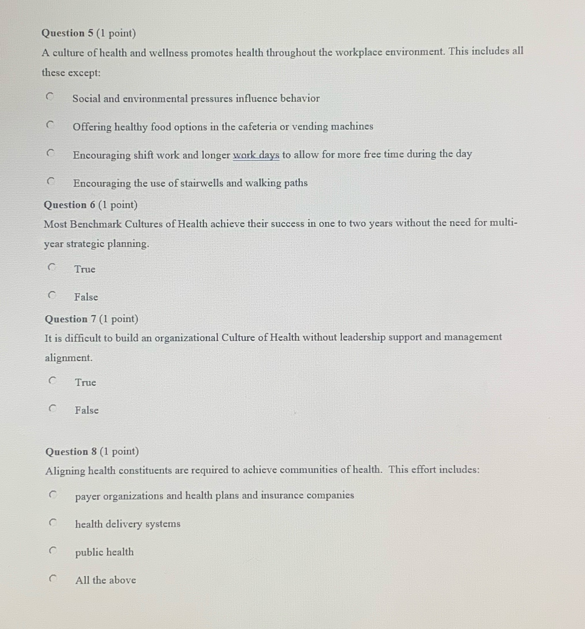 Please help with # 5-8 . Thank you! Question 5 (1 point)