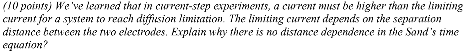  (10 points) We've learned that in current-step experiments, a current must