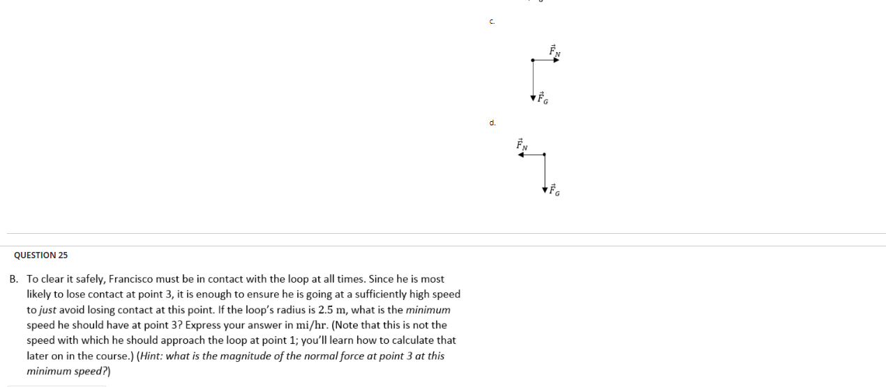 speed in a circle of radius 5.0 In, making a complete revolution