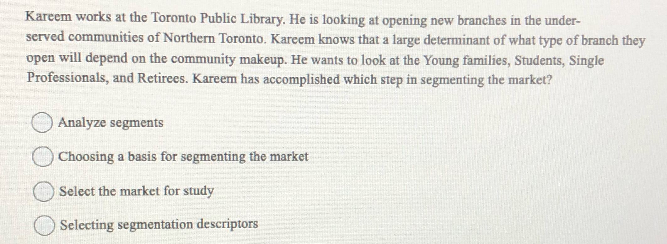 Will give a thumbs up for correct answer Kareem works at the