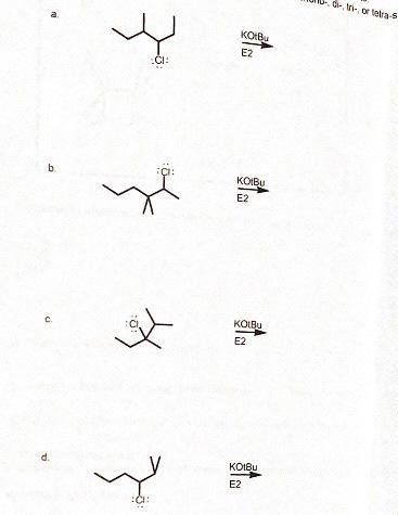 reactant with and markers. Write all possible pin ii Identify each alkene