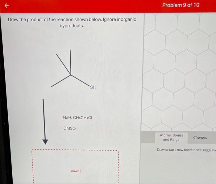 the product of the reaction shown below. Use a dash or wedge