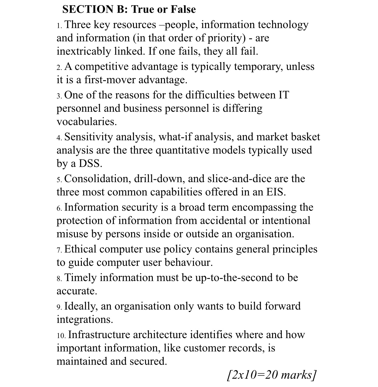 relationship between functional areas in a business? A. Independent B. Autonomous C.