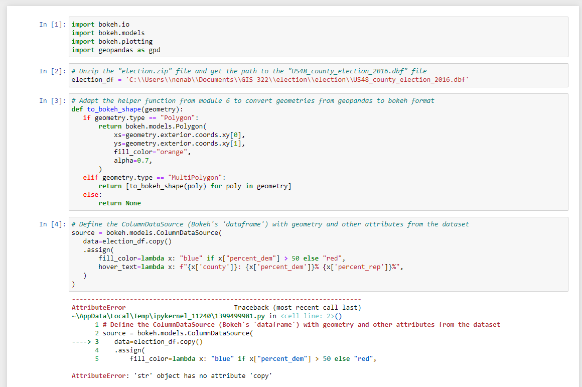 an exercise on Bokeh.Instructions 1. In this assignment, you are given the