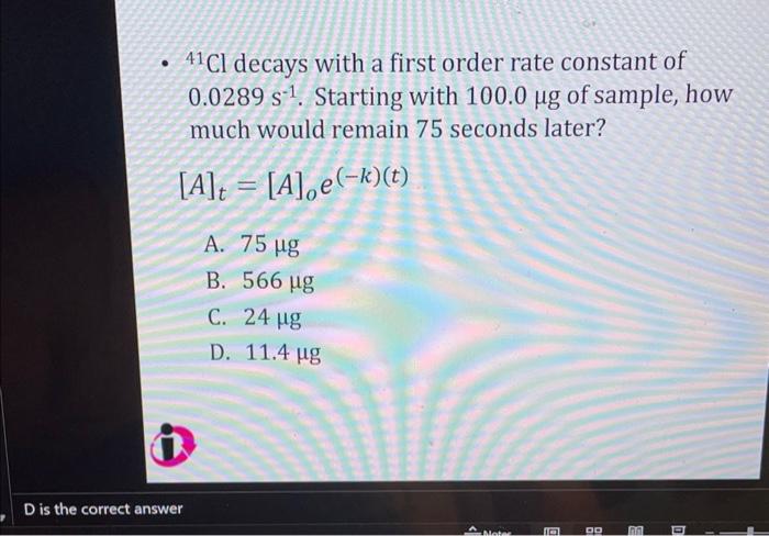 I need help! i know the answer is D but when I