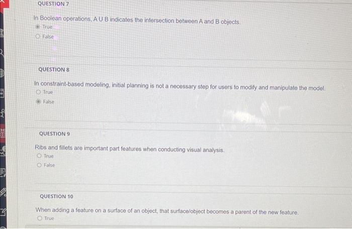  In Boolean operations, AB indicates the intersection between A and B