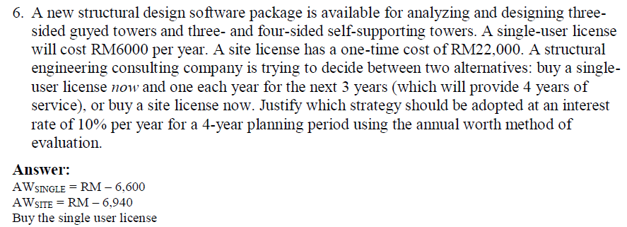  Answer all question by showing the calculation. 6. A new structural