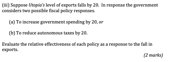 This question is worth two marks. Please show full working out and