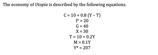 answer for both parts to gain the two marks. (iii) Suppose Utopia's