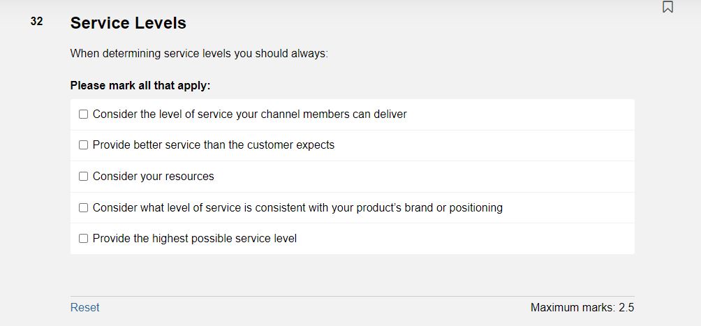 strategy you should always: Please mark all that appiy: Ci Consider what
