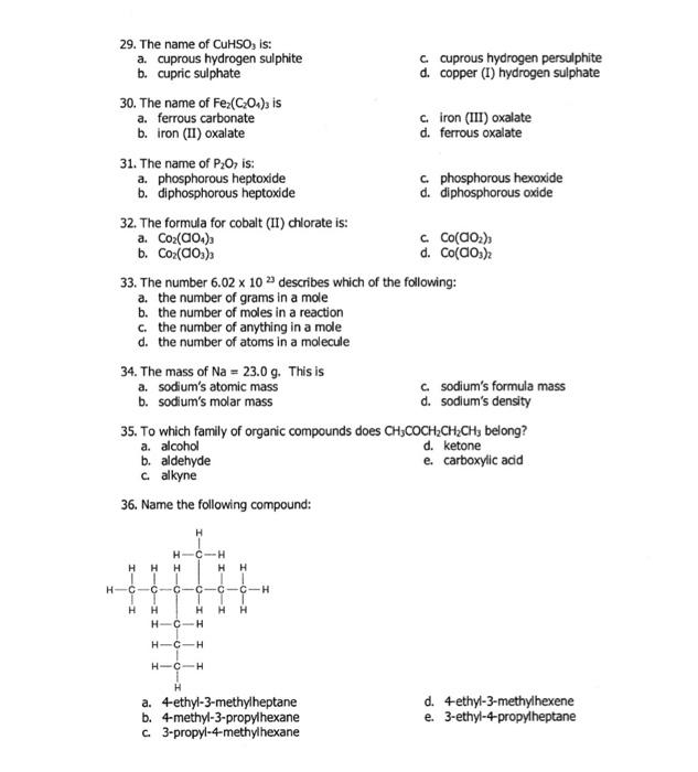 of CuHSO, is: a. cuprous hydrogen sulphite ccuprous hydrogen persulphite b. cupric
