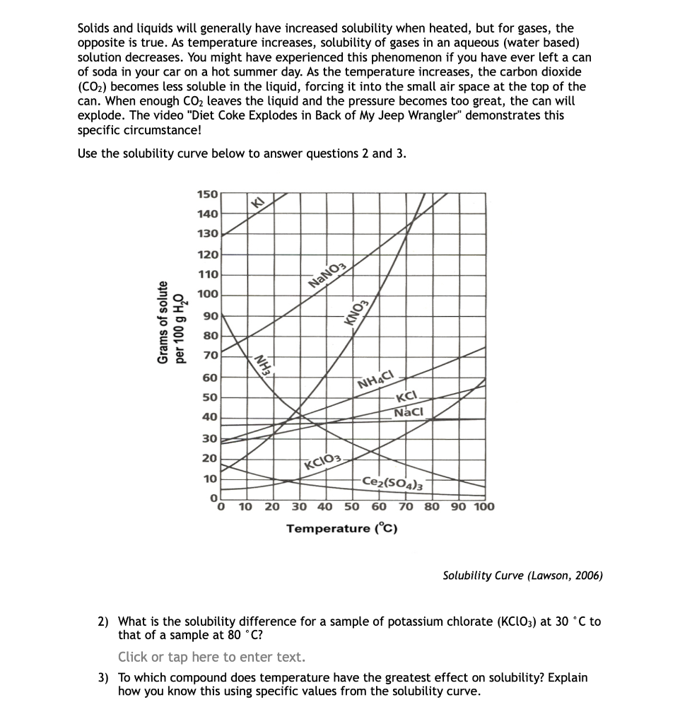 Please help // Need ASAP Solids and liquids will generally have increased