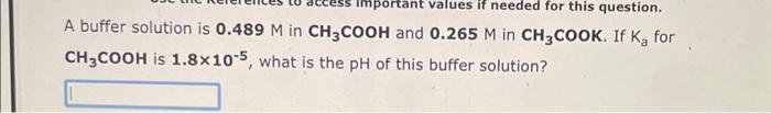 what is the pH of this buffer solution? A buffer solution is