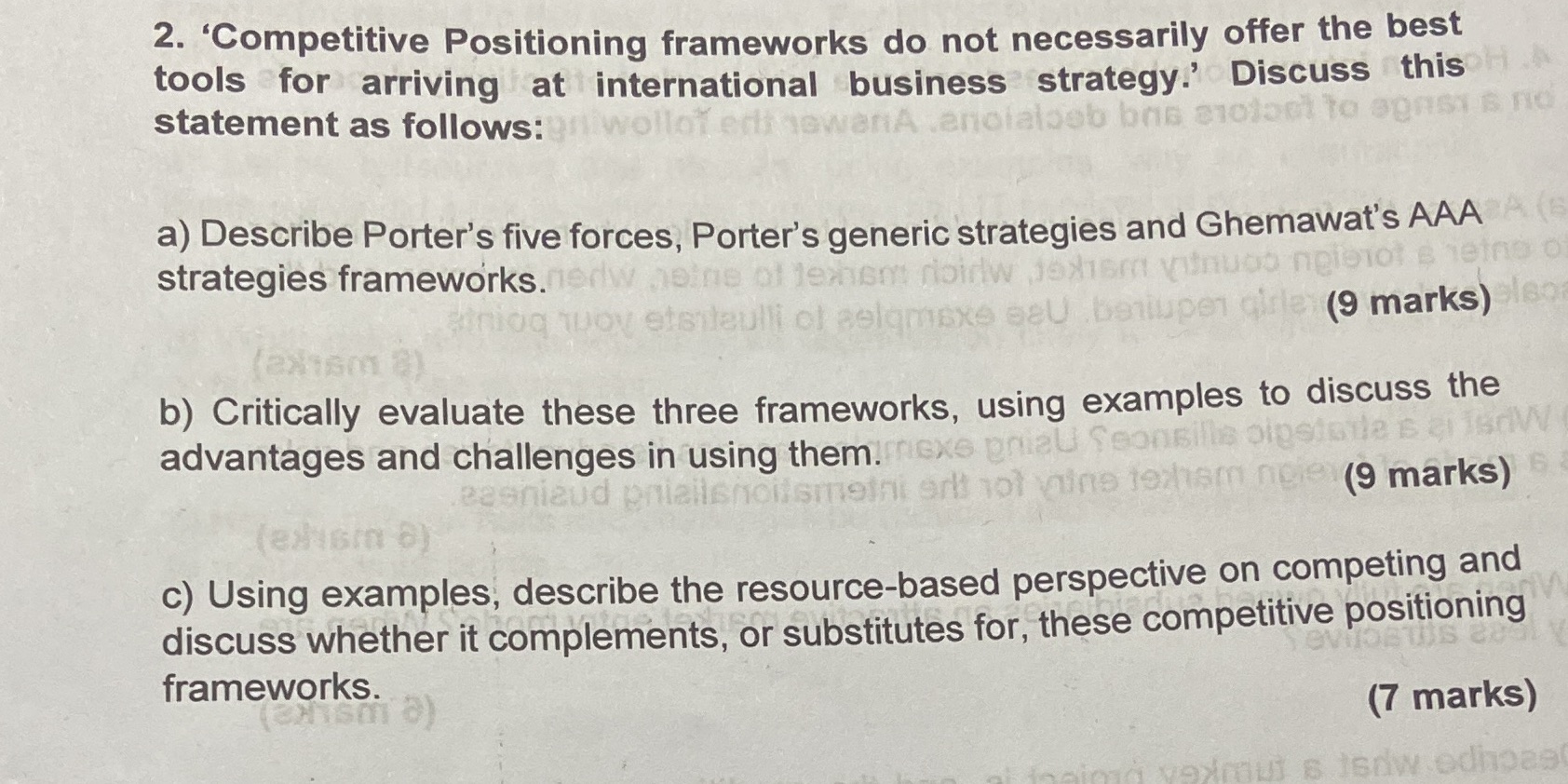 2. 'Competitive Positioning frameworks do not necessarily offer the best tools