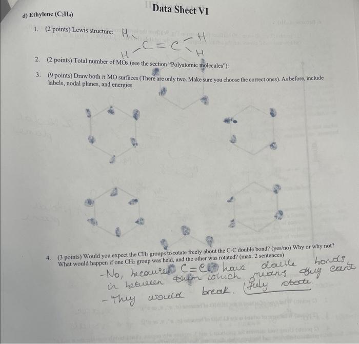 Answer all 4 parts 1. (2 points) Lewis structure: 2. (2 points)