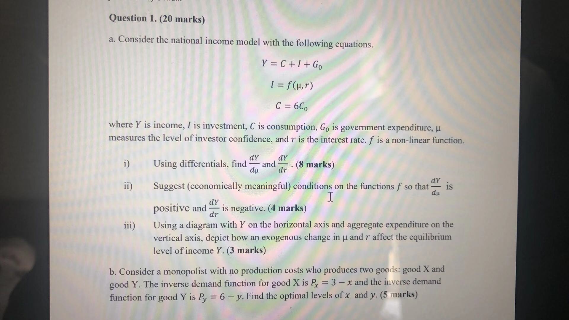 please answer the question a and b Question 1. (20 marks) a.