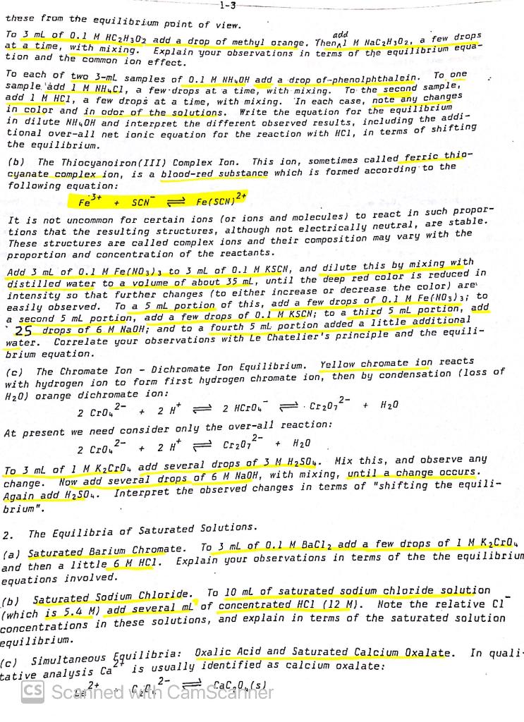 Effect. (a) Weak Acids and Weak Bases. In a previous experiment you
