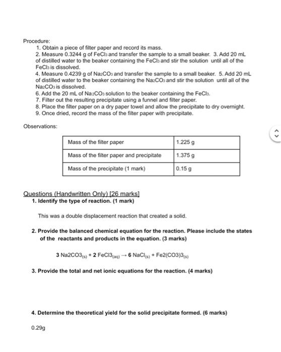 please answer question 3 