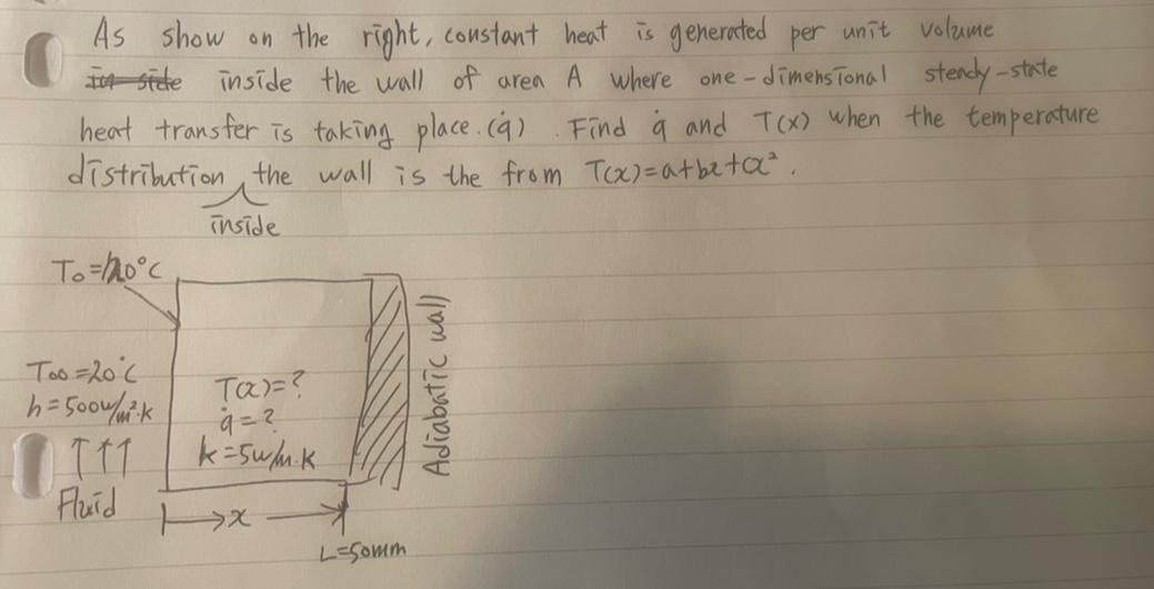  This is a heat transfer problem. Please use the values given