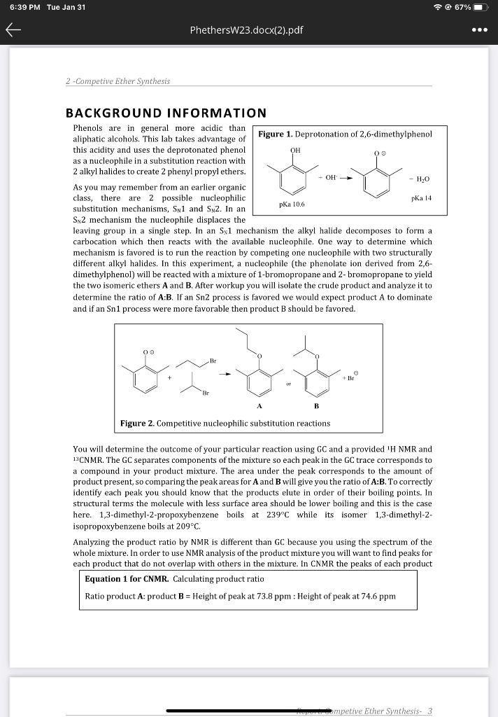 SN2 2. Based on your A:B product ratio which mechanism, Sn1or Sn2,