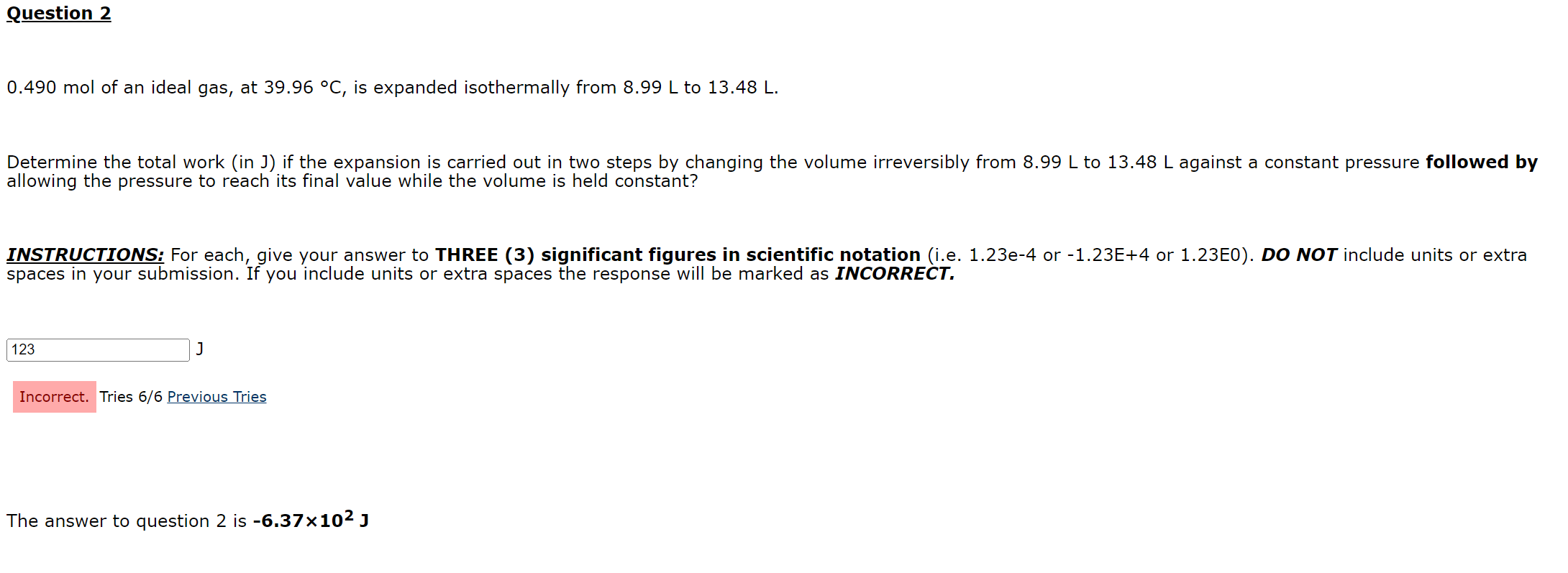 How did they get the answer? please show full work 0.490mol of