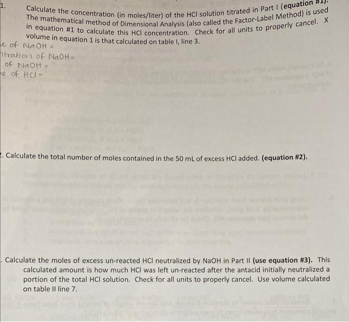 solution 1. Initial buret reading before titration (0.00mL) 2. Final buret reading