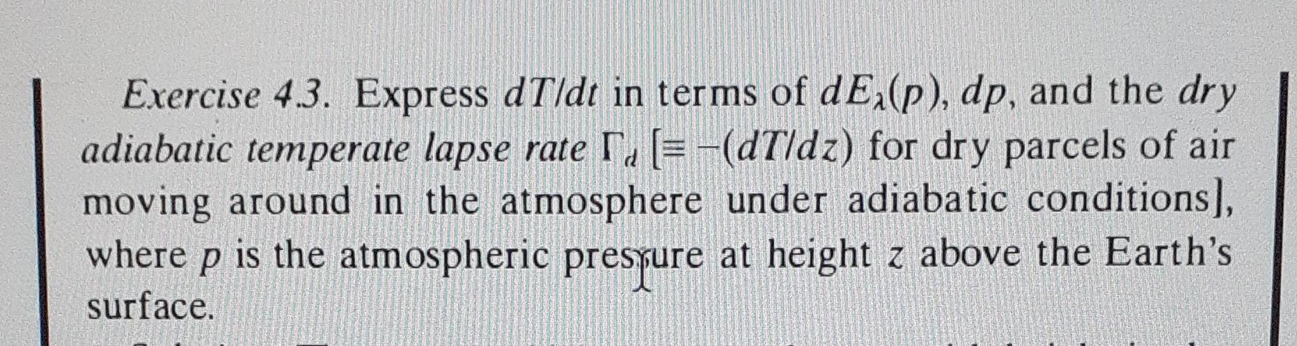 N Earth's surface (z = 0) Figure 4.7. Flux divergence of radiation