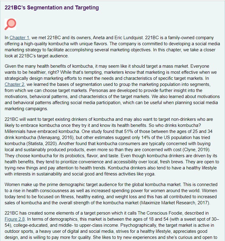 Please help with the questions for the following case study.What other segmentation
