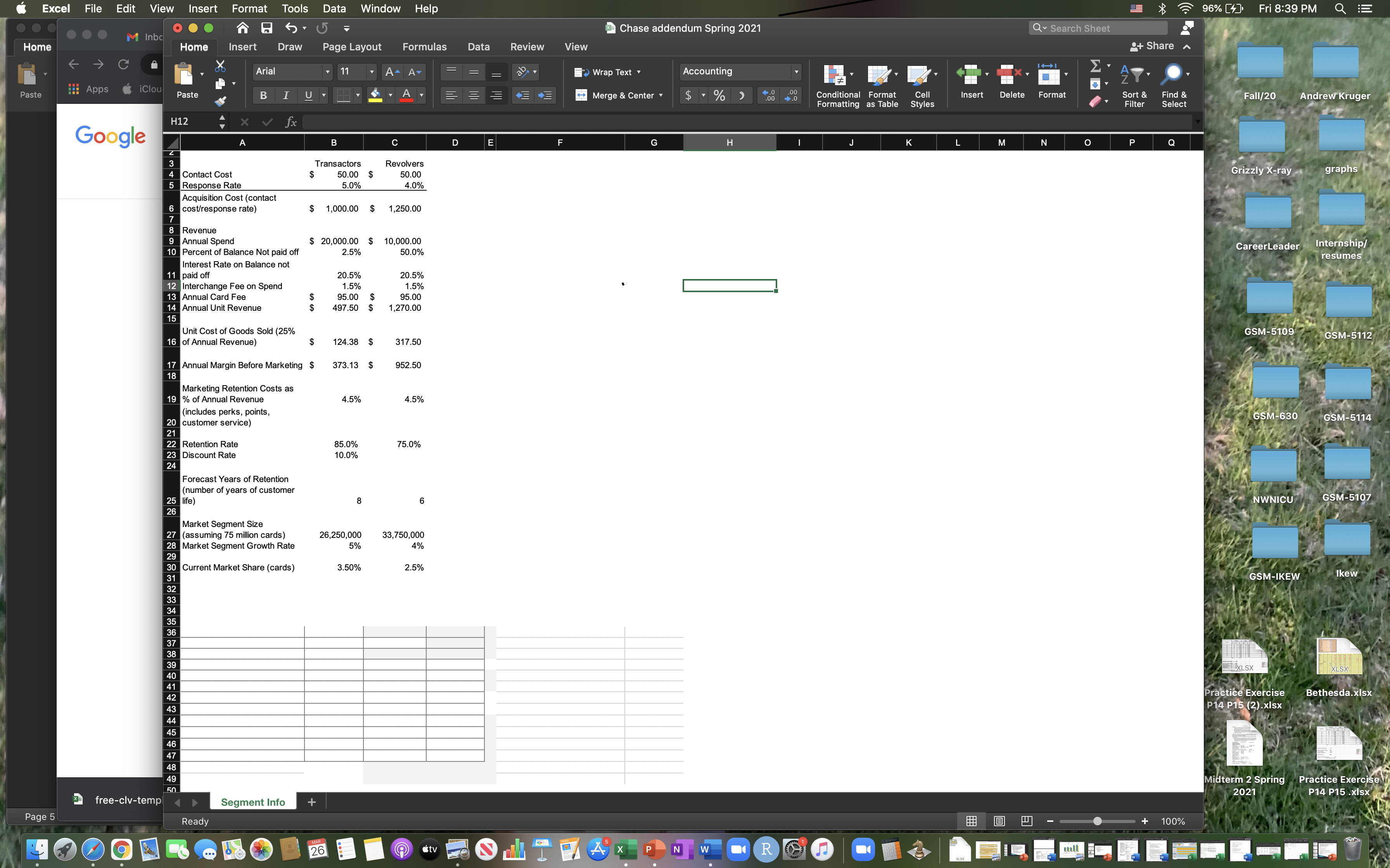 B.Using the data in the Chase addendum provided and assuming a 3