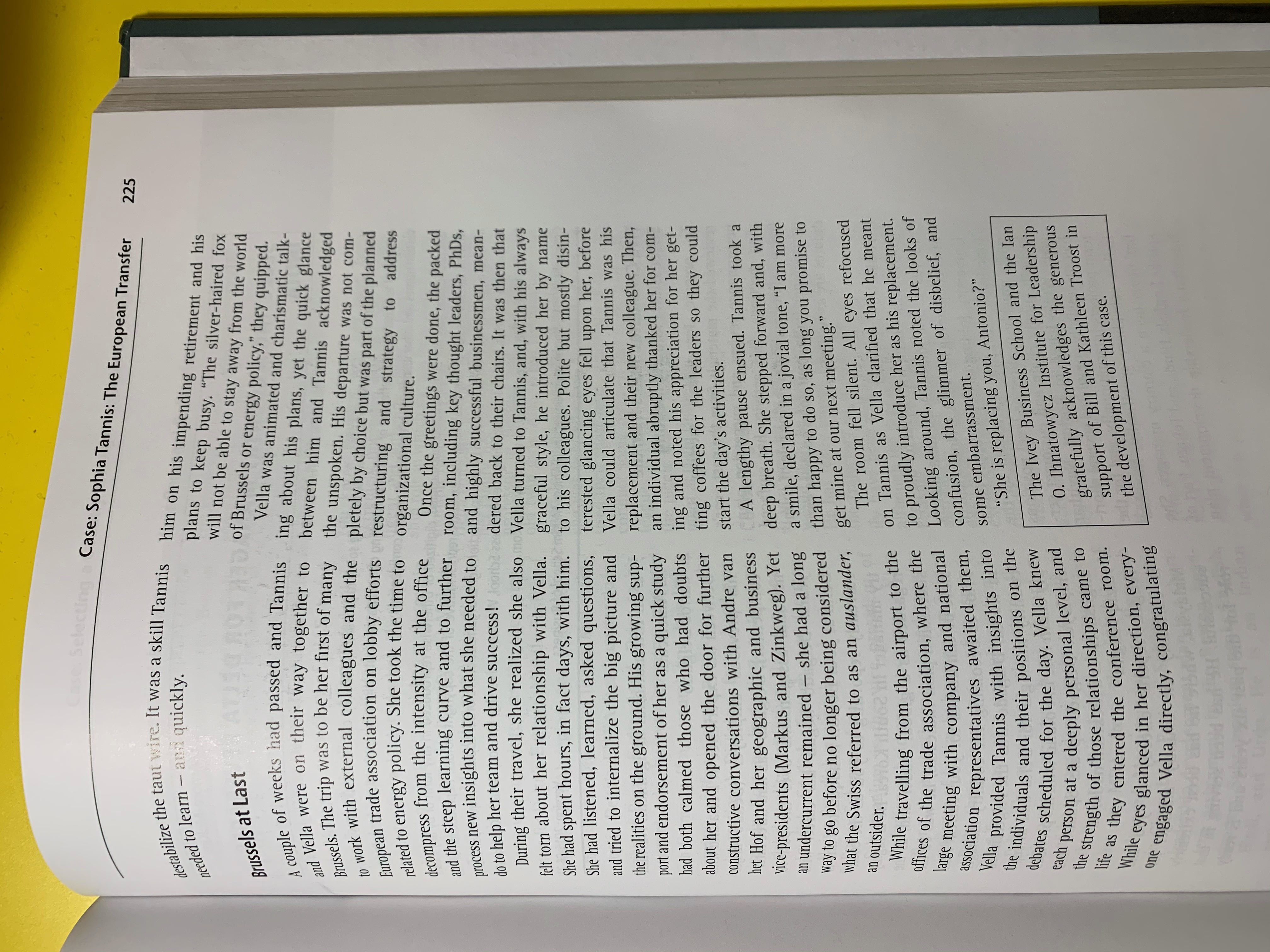 How did Tannis prepare for this tranisition? What else could she have