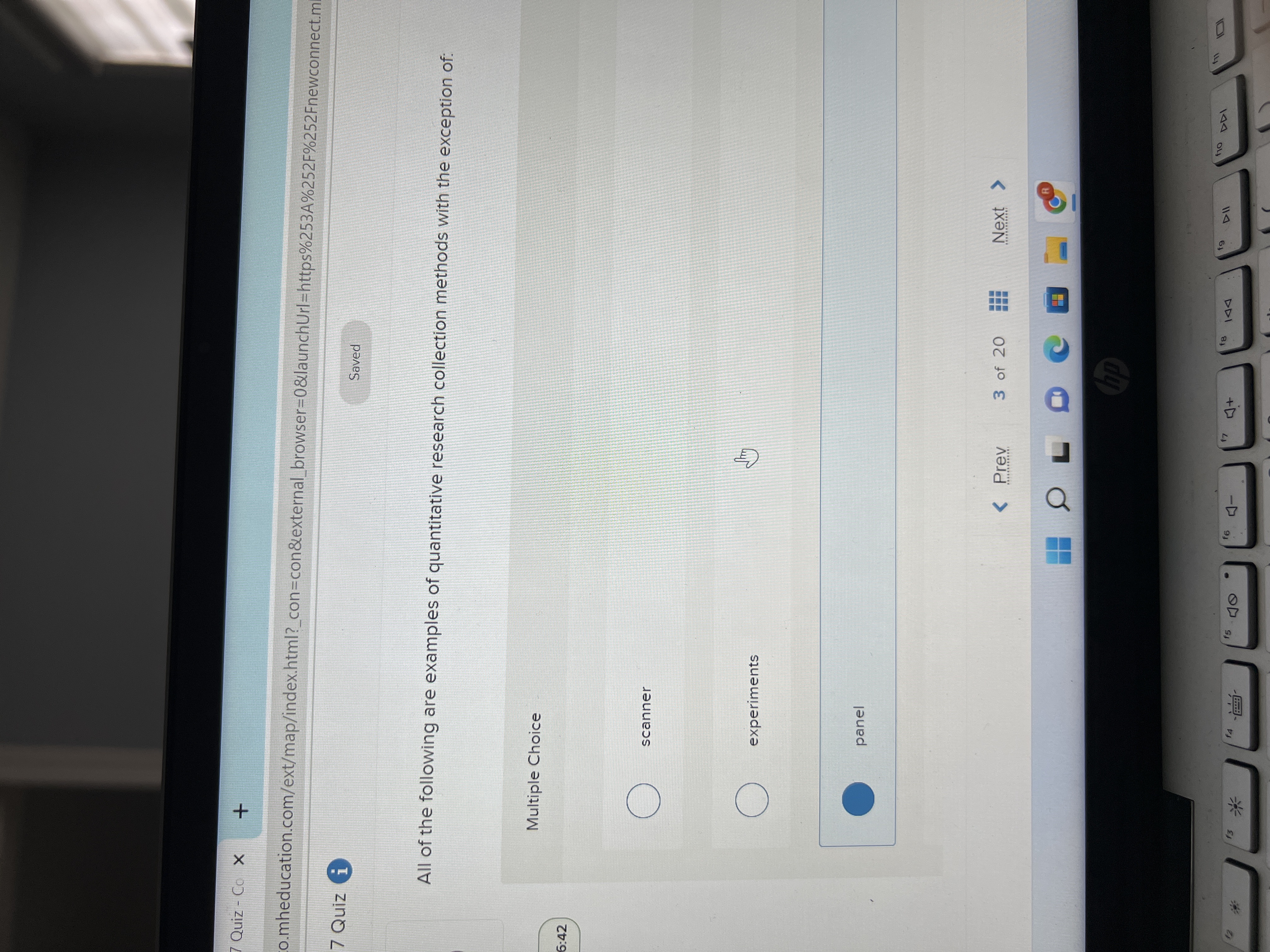  Quiz - Co X + o.mheducation.com/ext/map/index.html?_con=con&external_browser=0&launchUrl=https%253A%252F%252Fnewconnect.m 7 Quiz i Saved All