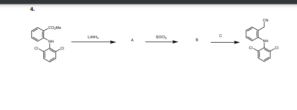Identify the missing reagents, intermediates, and final compounds. Some transformations may require
