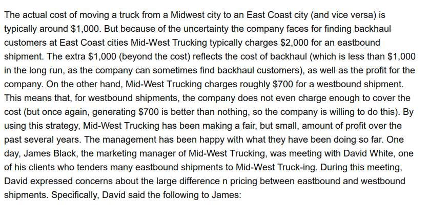 know: Backhaul - Cargo or treight that is transported on the return