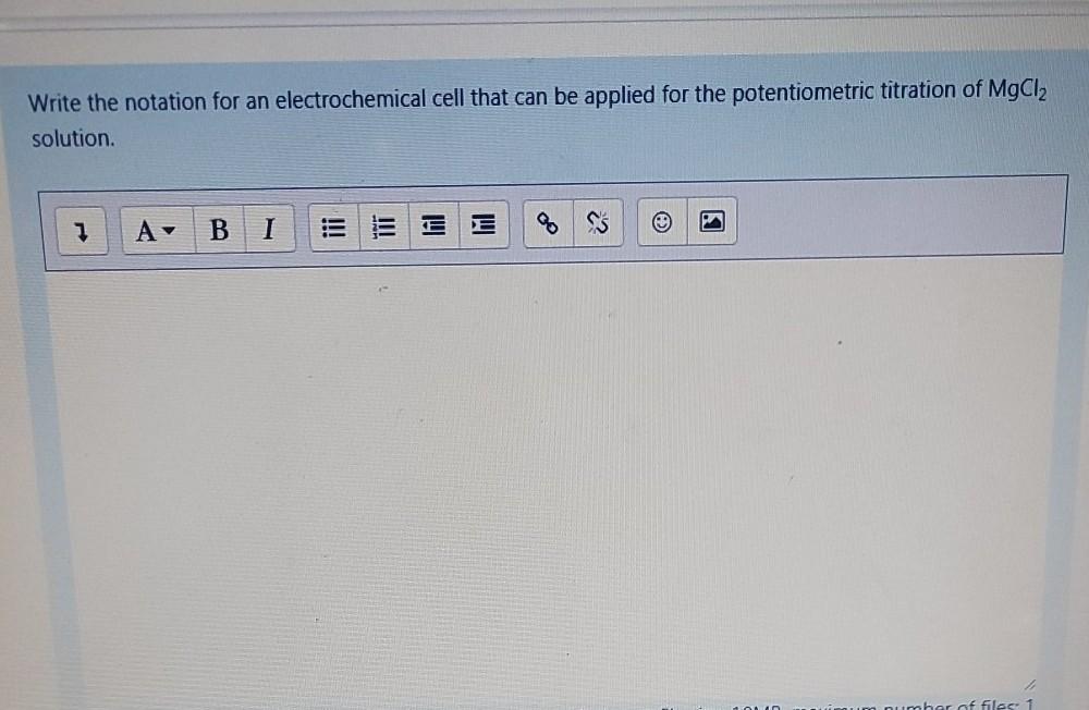 Write the notation for an electrochemical cell that can be applied