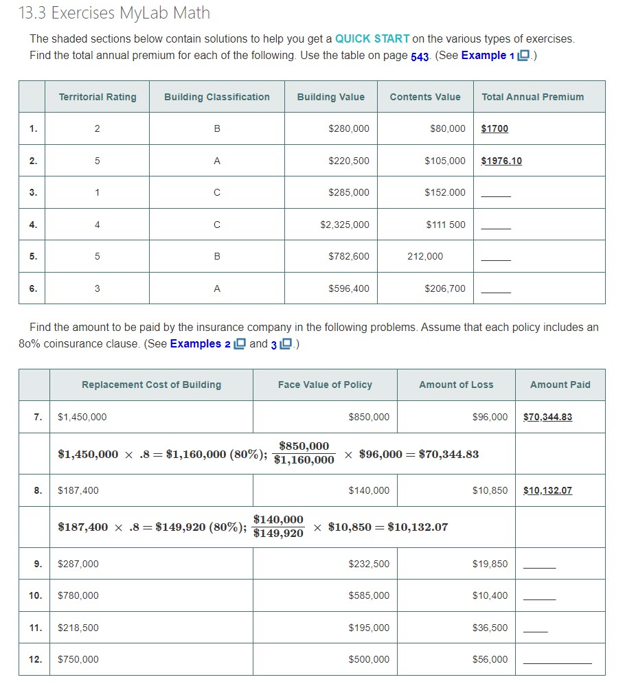  13.3 Exercises MyLab Math The shaded sections below contain solutions to