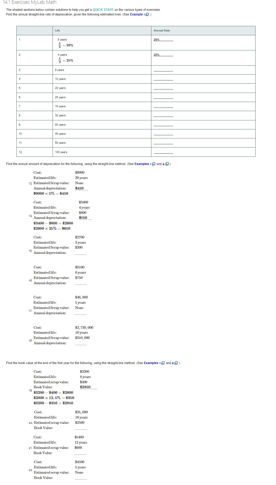 help you get a QUICK START on the various types of exercises.