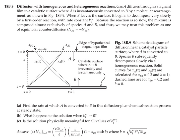 ANSWER all parts and show ALL work. 18B.9 Diffusion with homogeneous and