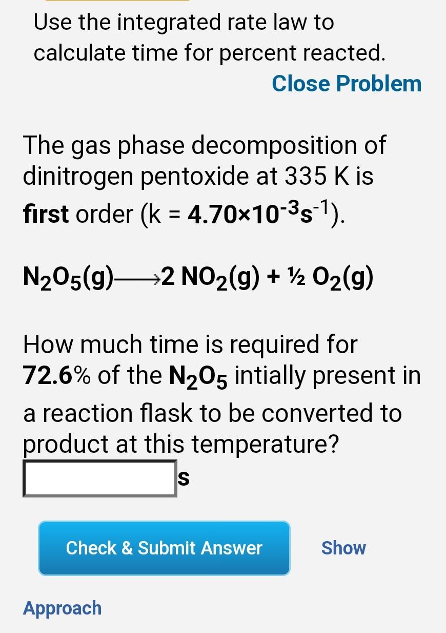 Please help! Will give thumbs up!! Use the integrated rate law