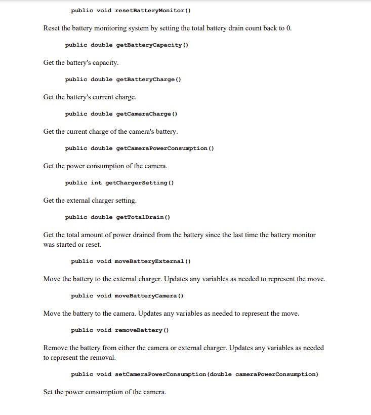 System. out . println ("Test 9:"); System. out. printin( "External charger setting