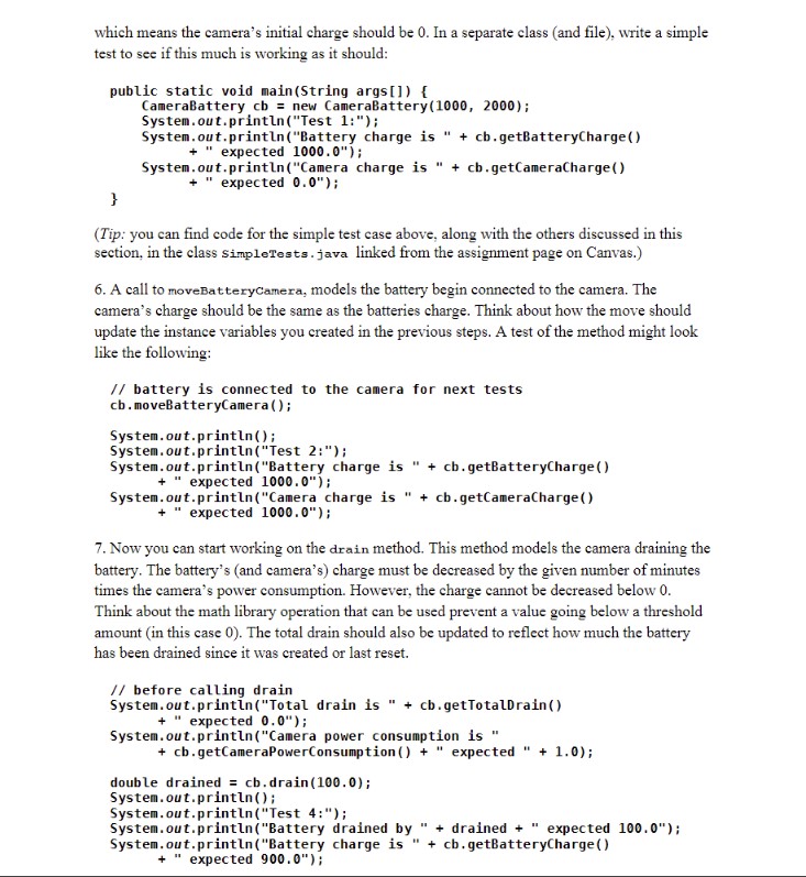 charge is " + cb.getBatteryCharge() + " expected 100.0"); System. out .