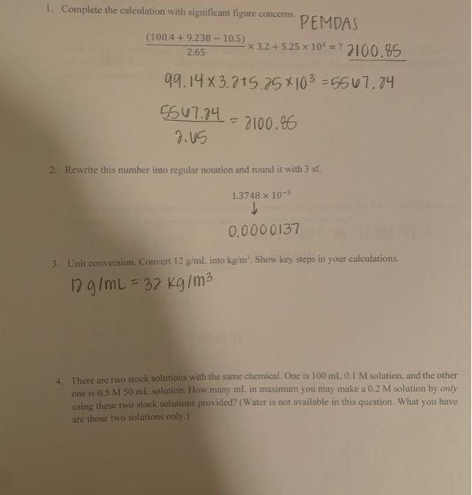  I need help working these problems out with showed work pls