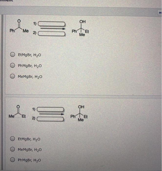 IV Predict the product for the following reaction sequence. 1. CH3CH MgBr