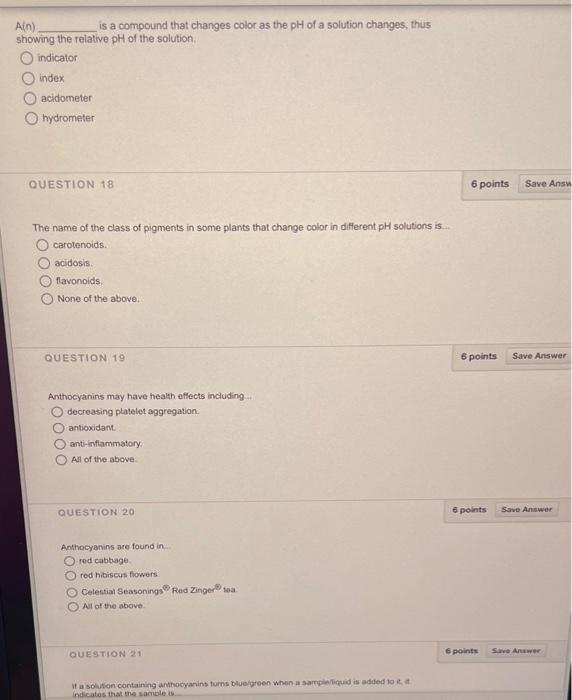  Ain) is a compound that changes color as the pH of