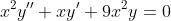 Show the solution to the following differential equation: y(0) = 1, y()
