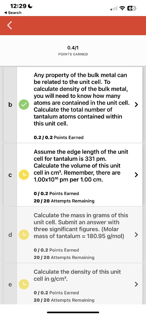 I need help on this 0.4/1 POINTS EARNED Any property of the