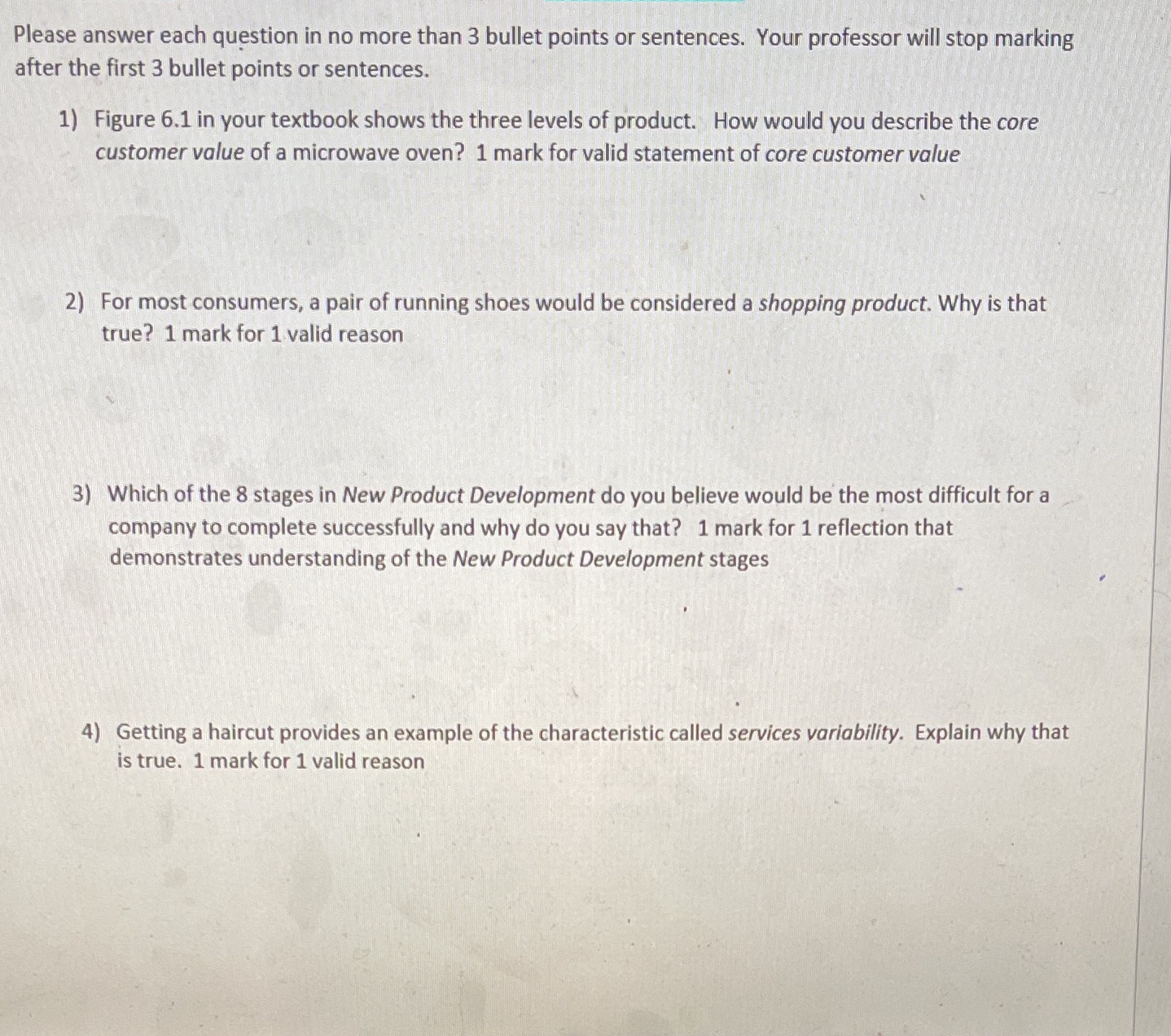  Please answer each question in no more than 3 bullet points